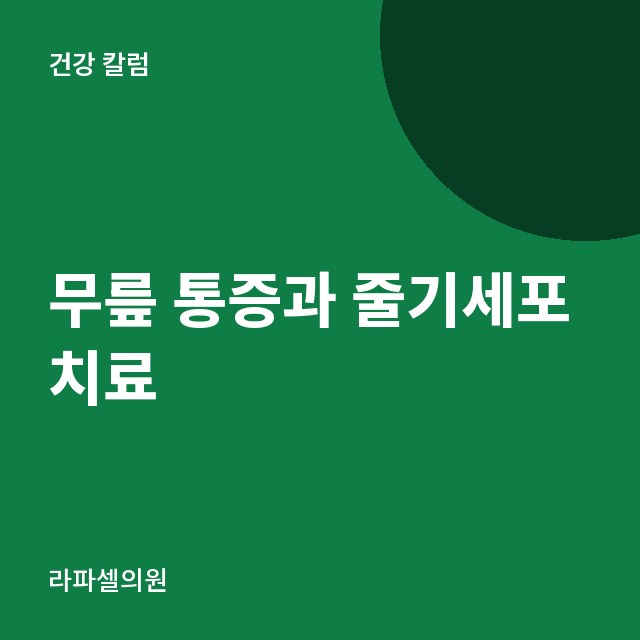 무릎 통증과 줄기세포 치료